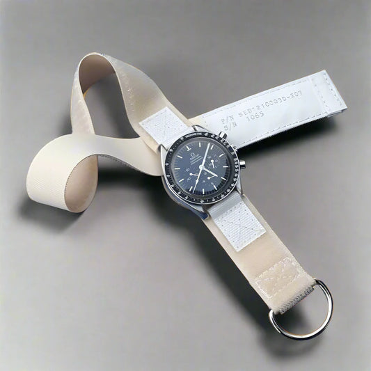 Long white NASA watch strap for Lunar training - Kizzi Precision Flightgear