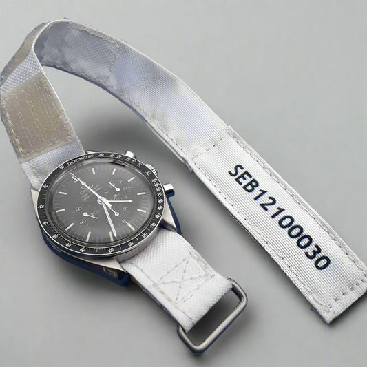White NASA watch strap (beta cloth style) - Kizzi Precision Flightgear
