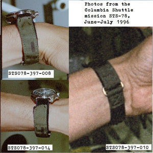 Short NASA watch strap - P/N SEB12100030-210 worn on Space Shuttle Columbia (STS-78) - Kizzi Precision Flightgear