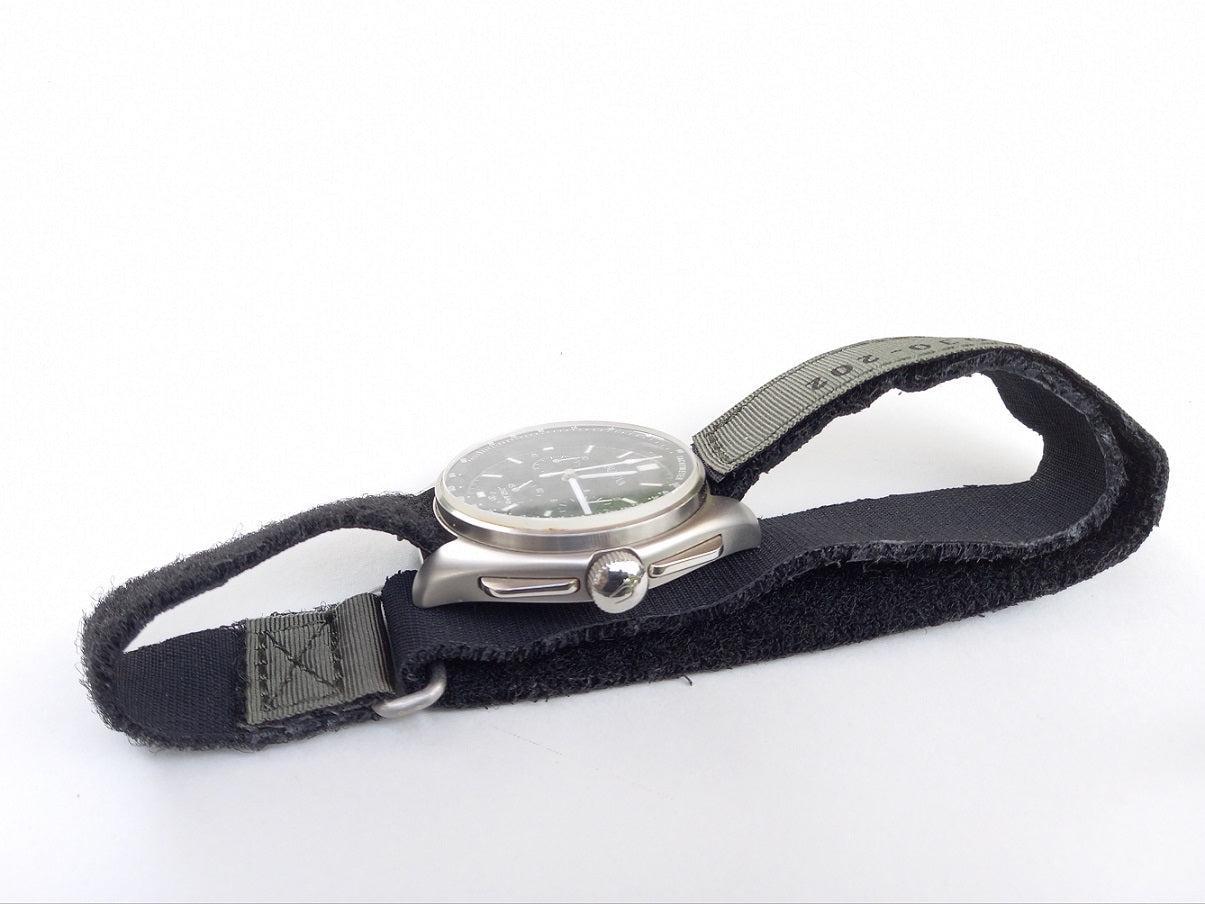Bulova Lunar Pilot on Apollo 15 Astronaut Dave Scott's replica NASA watch strap 