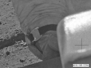 Apollo 16 astronaut Charlie Duke's wrist mirror on a long NASA watch strap- P/N SEB12100030-202 and P/N SDB 12100086-001 -Kizzi Precision Flightgear